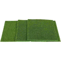4Pcs Artificial Grass 15x15cm PVC Green Lifelike Moss for Mini HouseDecoration Easy Maintain Gardening Carpet 2