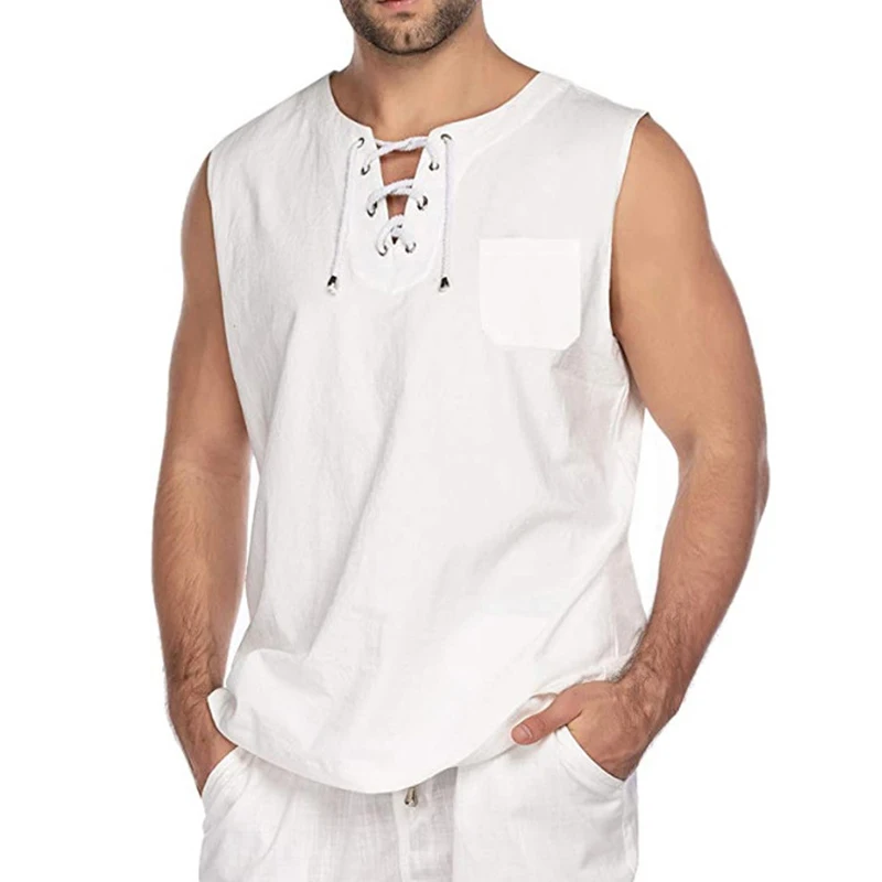 Men s Quick Dry Running Tank Top Round Neck Sleeveless Muscle Workout Gym Fitness Training Sport T Shirt Vest