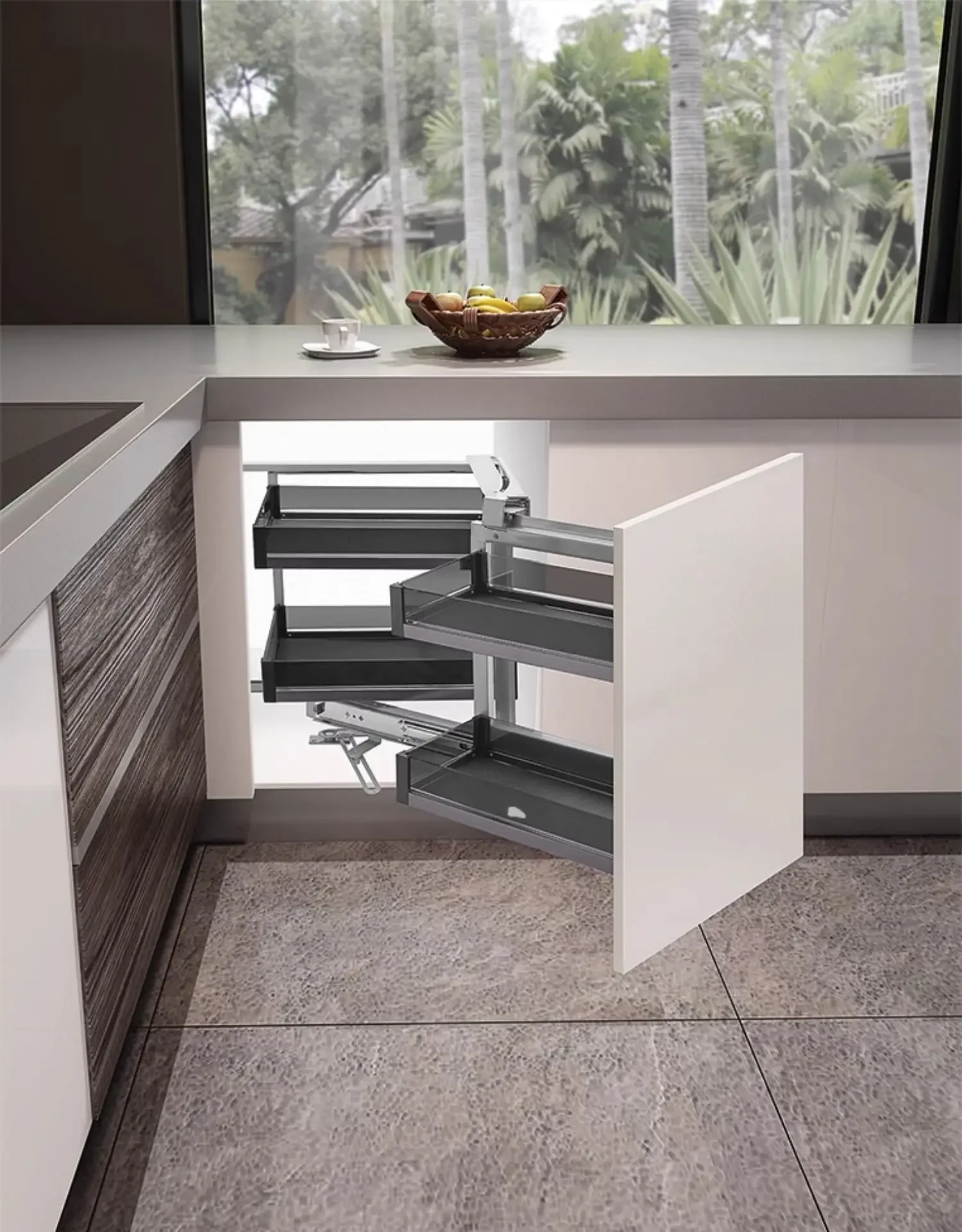 Corner Basket Storage Cupboard Kitchen Drawer Corner Kitchen Cabinet Shelf