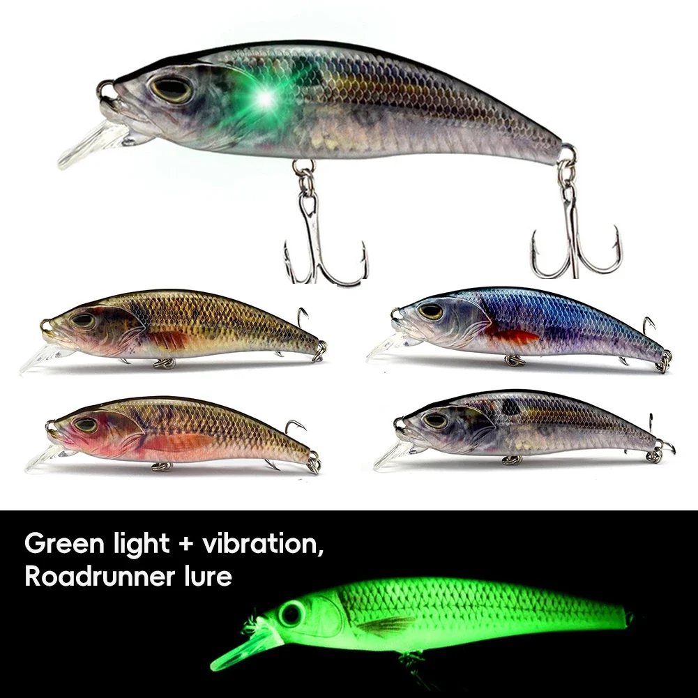 1Pc lure Robotic Swimming Lure USB Rechargeable LED Light Multi Jointed Swimbait Inteli Self-Propelling Electric Fishing Tackle