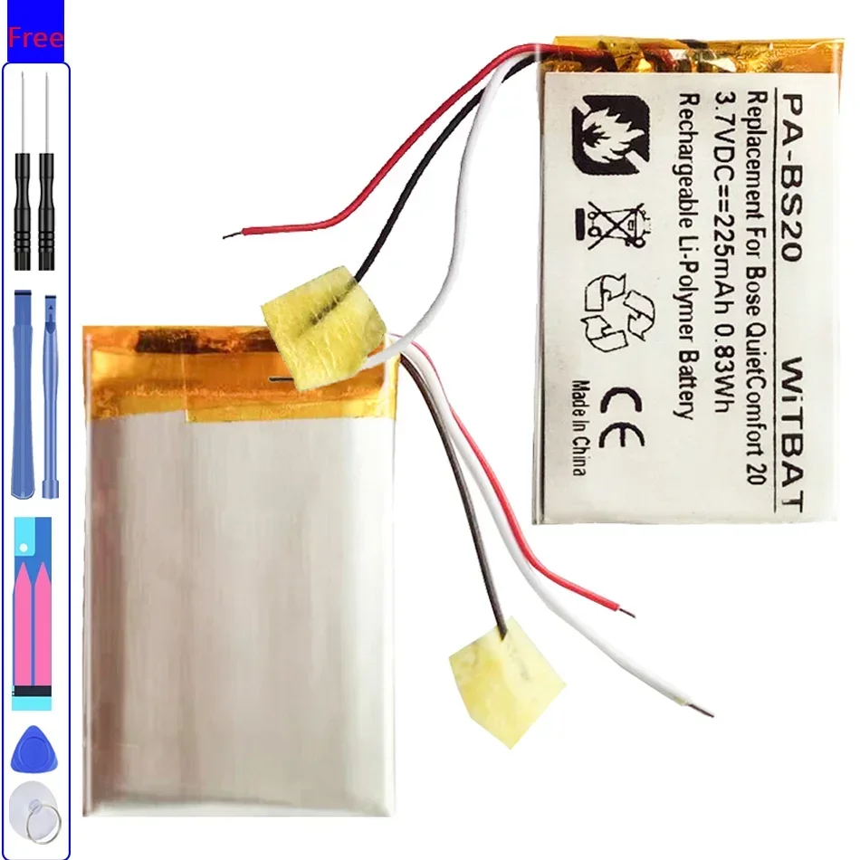 Batteria Muslimah 225Mah Per Dvr Gps Mp3 Car Dvr Pr-452035 Per Bose Qc20 Quietcomfort 20 502035