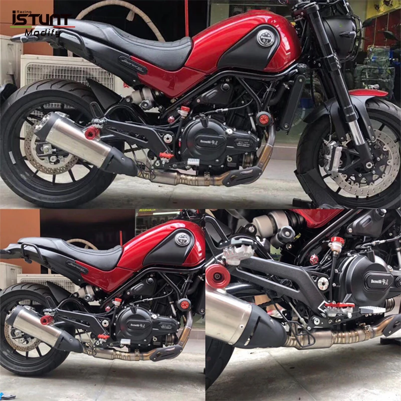 Slip On For Benelli Leoncino 800 BJ800 Motorcycle Exhaust Titanium Alloy Escape Moto Middle Link Pipe Connect Original Muffler - Image 3