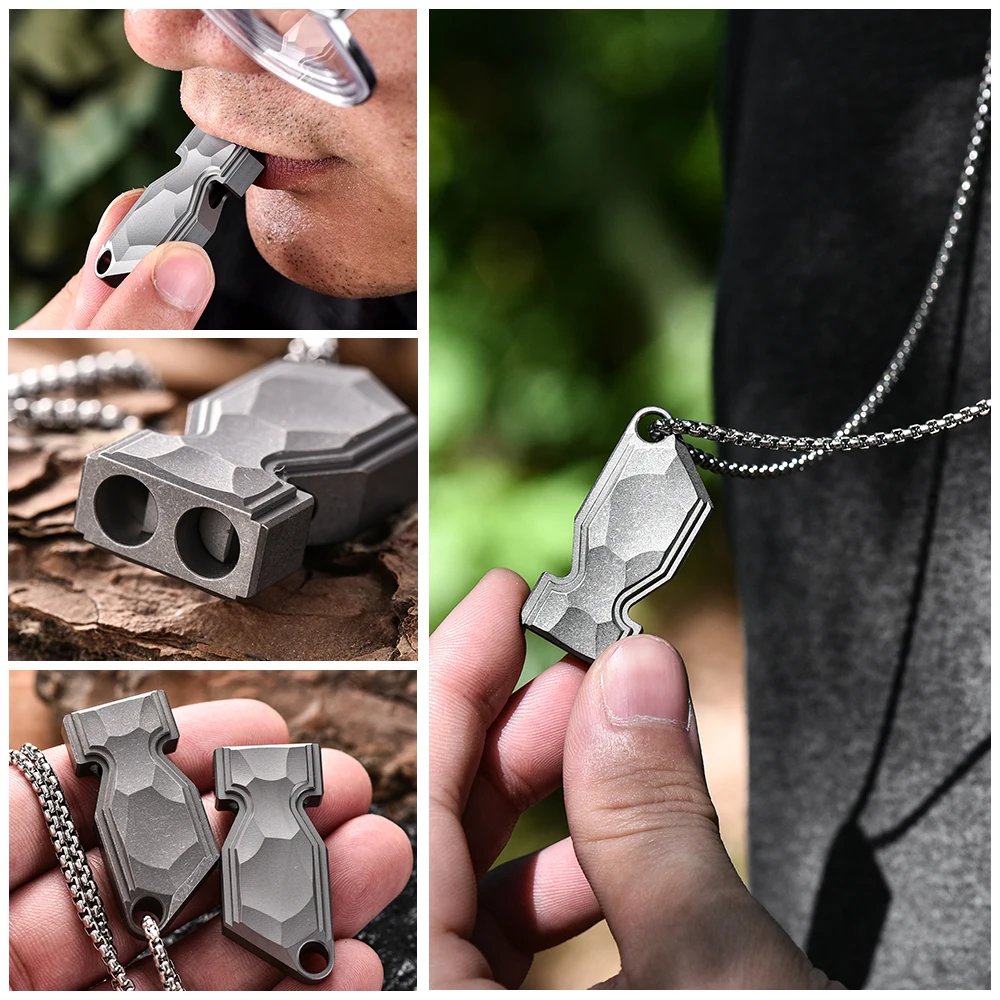 Titanium Emergency Survival Whistle Super Powerful 120 ~ 130 dB