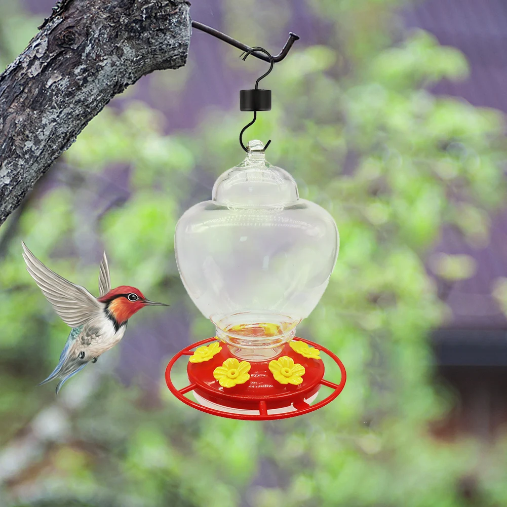 Garden Yard Decoration Practical Bird Feeder Cage Feeder Bottle Hanging Hook Flower Hummingbird Drinker bird feeder,bird water drinker