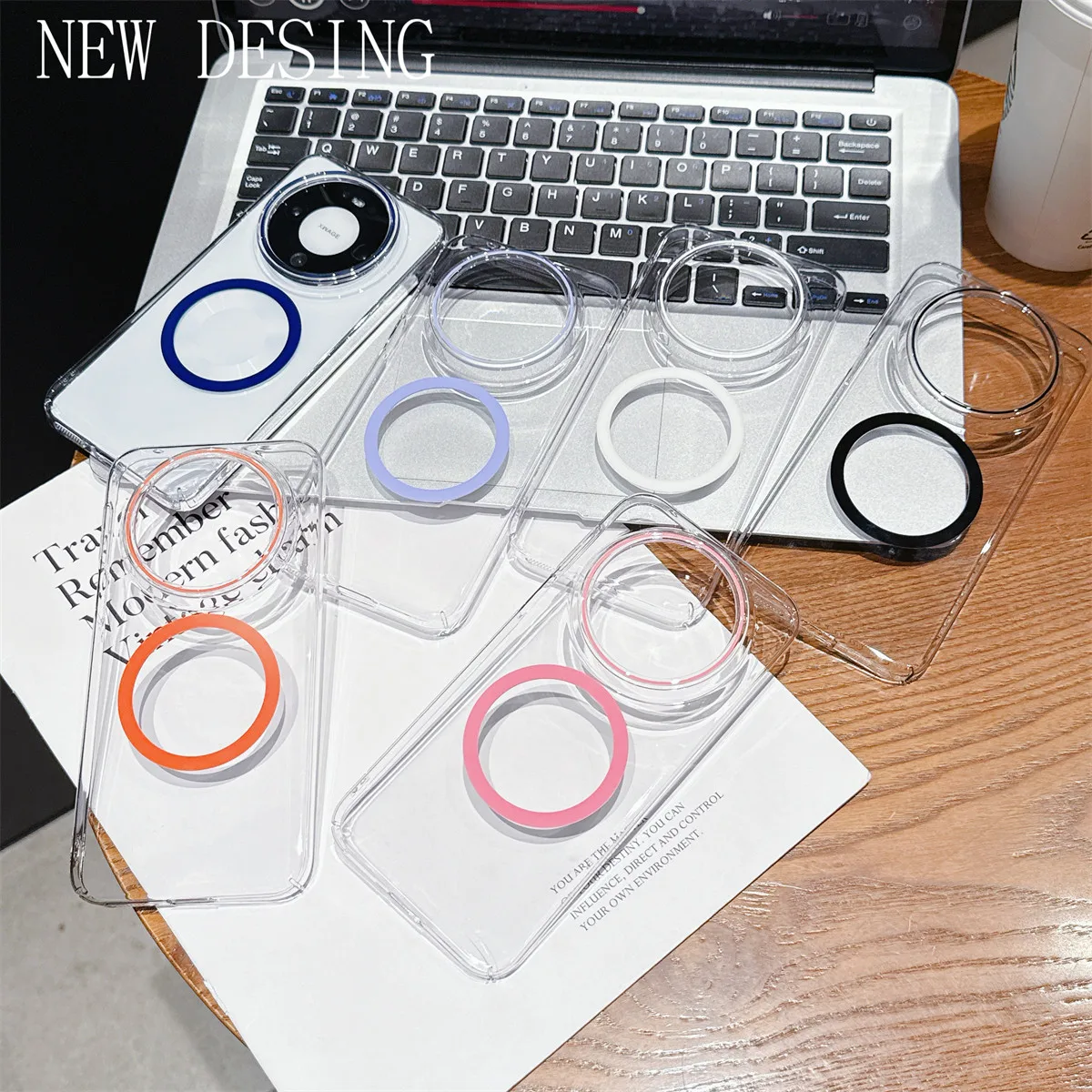 Ultra-Thin Transparent Magnetic Acrylic Case with Wireless Charging Support