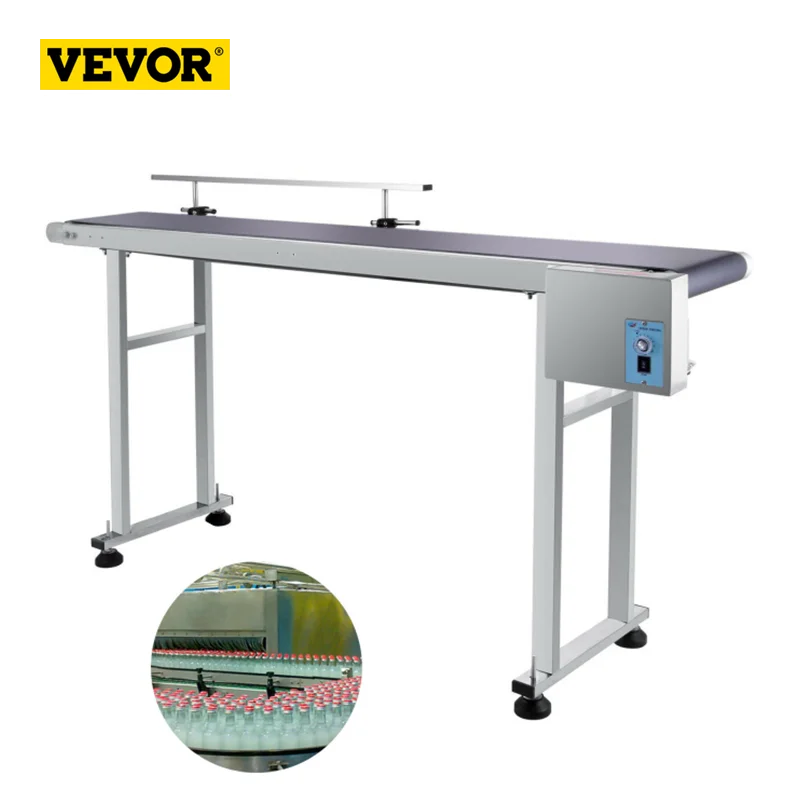 VEVOR 150cm PVC Conveyor Belt Machine With Stainless Steel Adjustable
