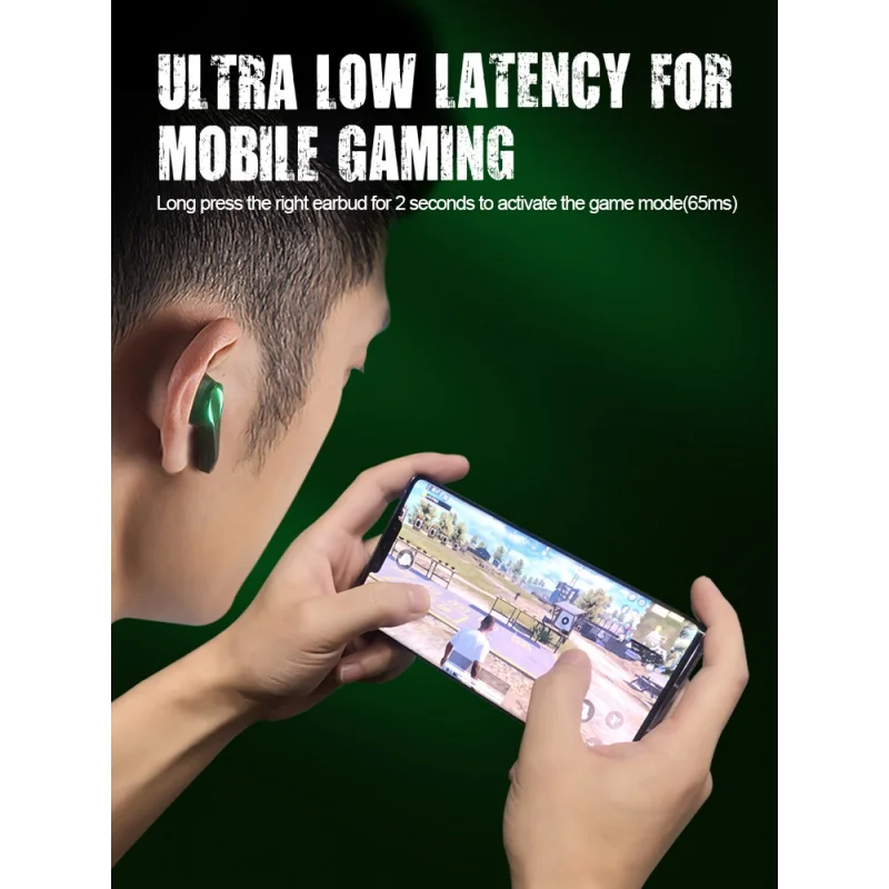 

2023 New Winner Gaming Earbuds 65ms Low Latency TWS Bluetooth Earphone with Mic Bass Audio Sound Positioning Wireless Headset
