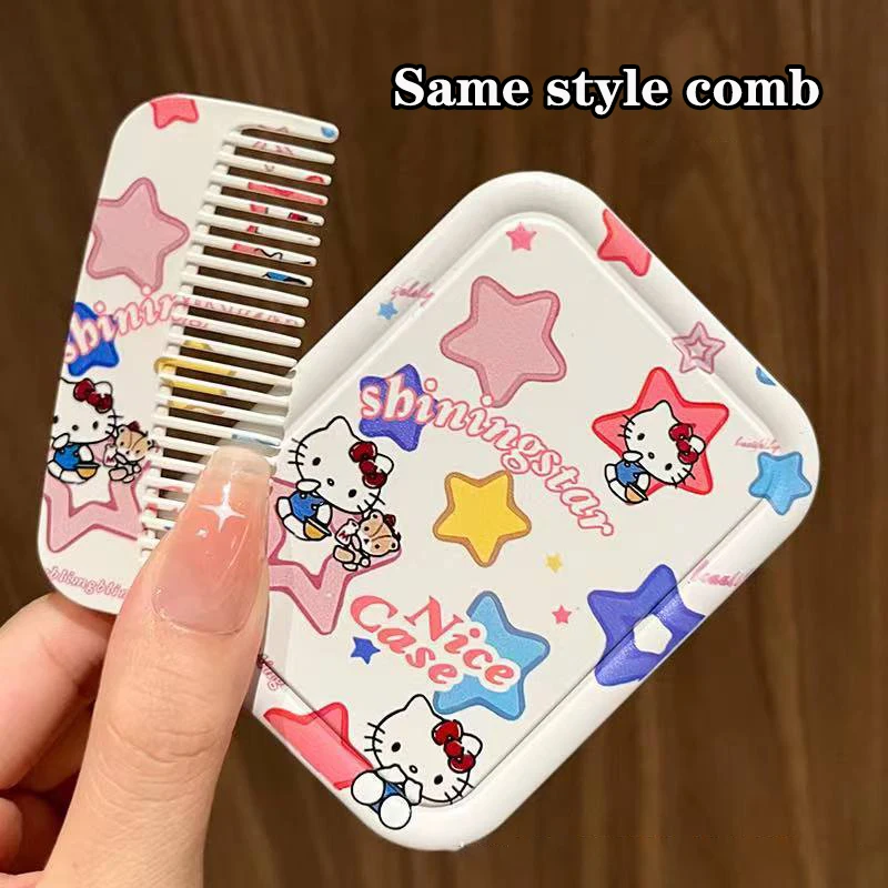 

Зеркало для макияжа Sanrio My Melody в стиле аниме, милый интимный портативный односторонний складной фотоаппарат для студенческого общежития, игрушки для девочек