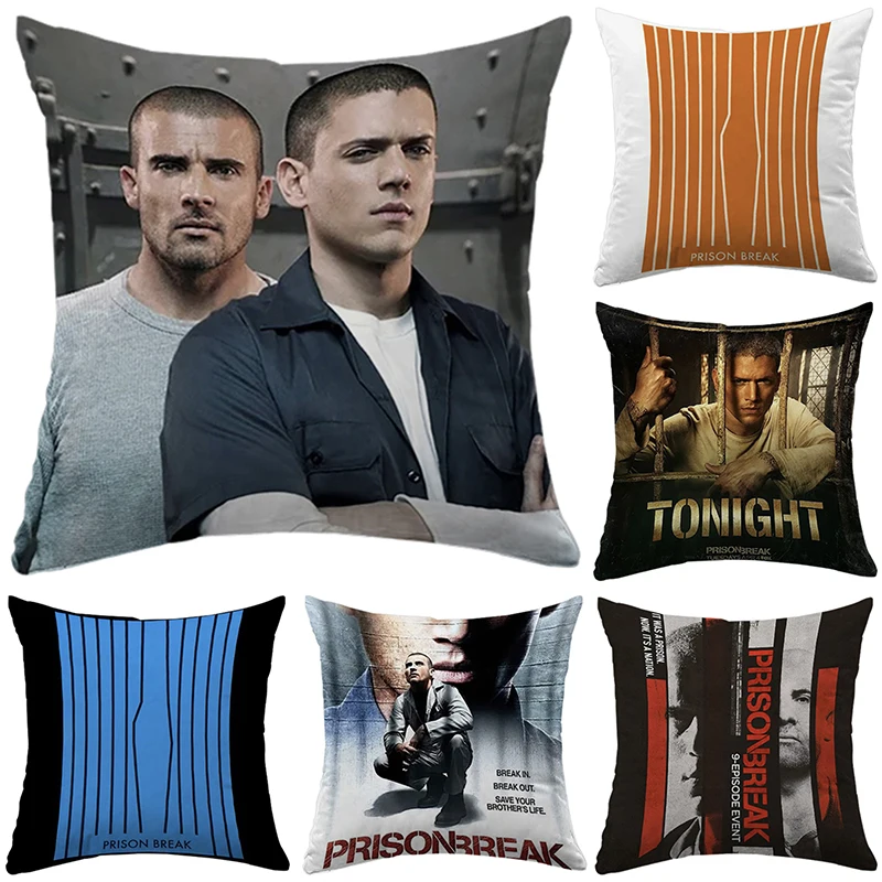 

Sofa Cushion Cover Pillow Case Movie Prison Break Pillowcase Soft T-bag Pillow Cover Car Bed Room Decor Short Plush Dakimakura