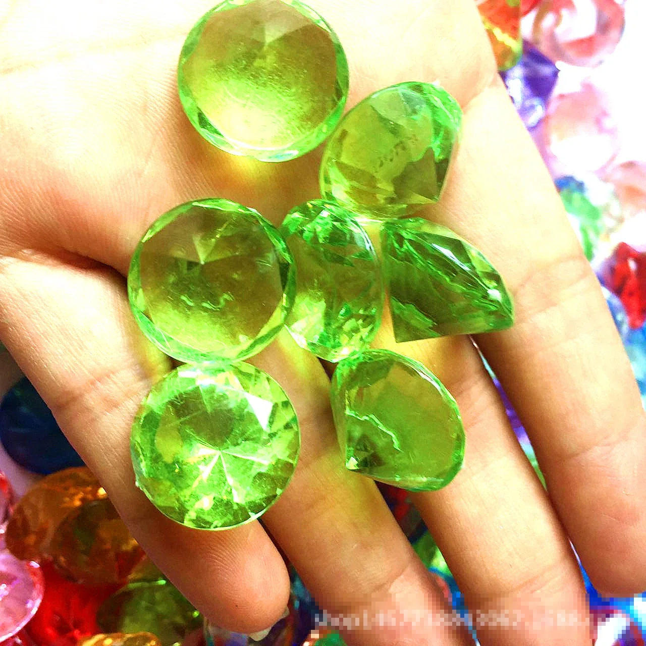 Crystal Gem Diamond Jewels Treasure Chest Pirate Confetti 50pcs Birthday Party Centerpiece DIY Home Decor Gift Wedding Festival gem toys,party toys,toy gift filler