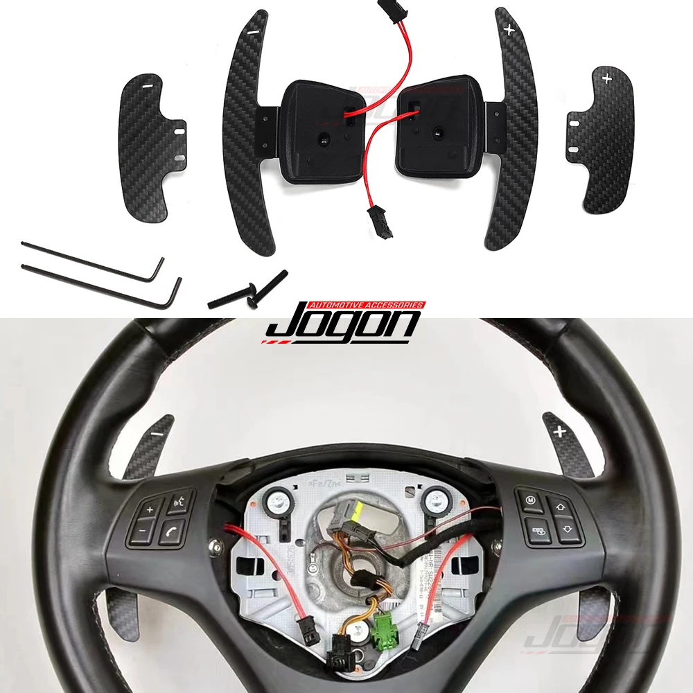

For BMW E90 E92 E93 M3 X5M X6M E70 E81 E82 E87 1 3 series Carbon Fiber Magnetic Shift Paddle Car Steering Wheel Paddle Shifter