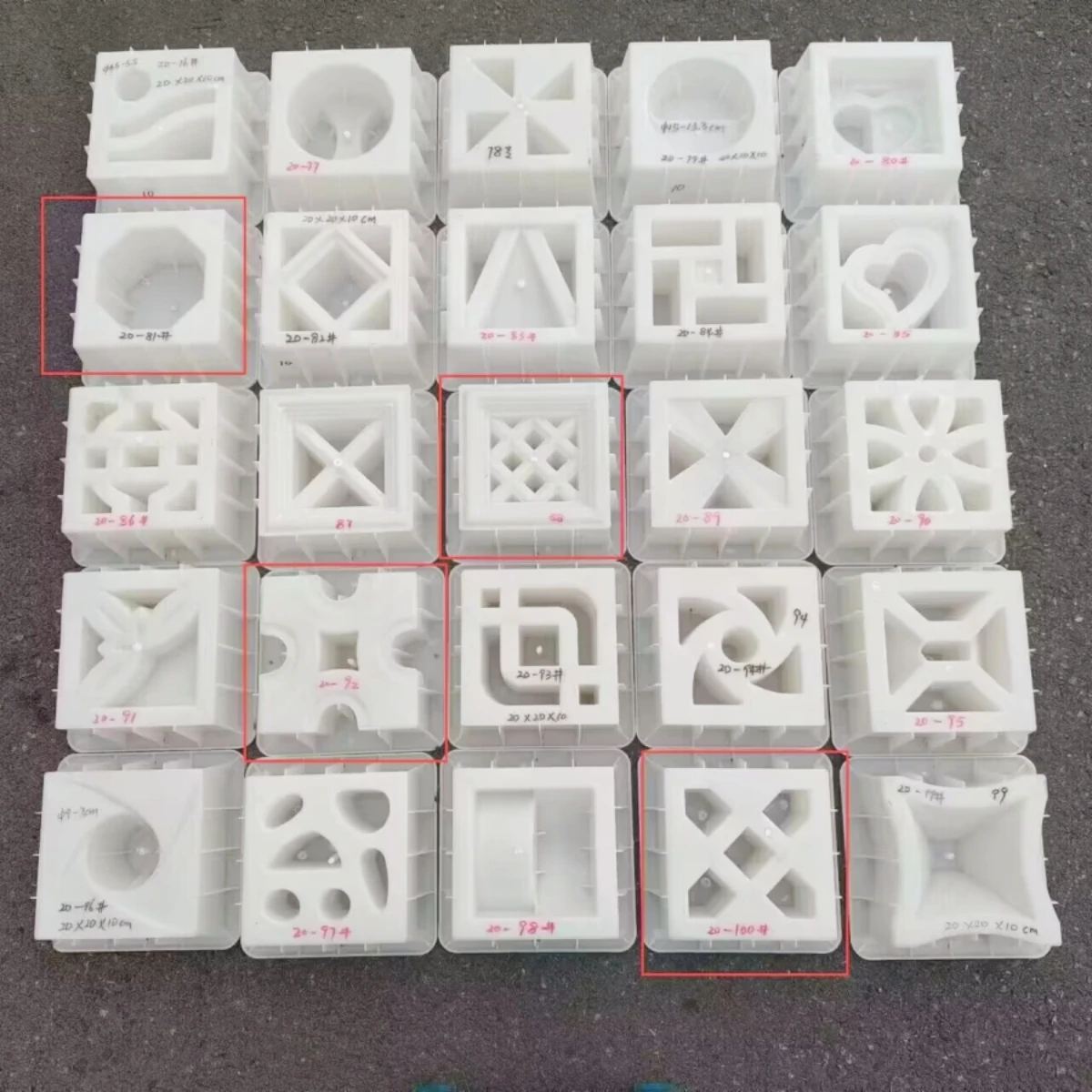 1Pc Antique Cement Flower Window Lattice Mold Fence Decoration for Courtyard Brick Carving concrete molds