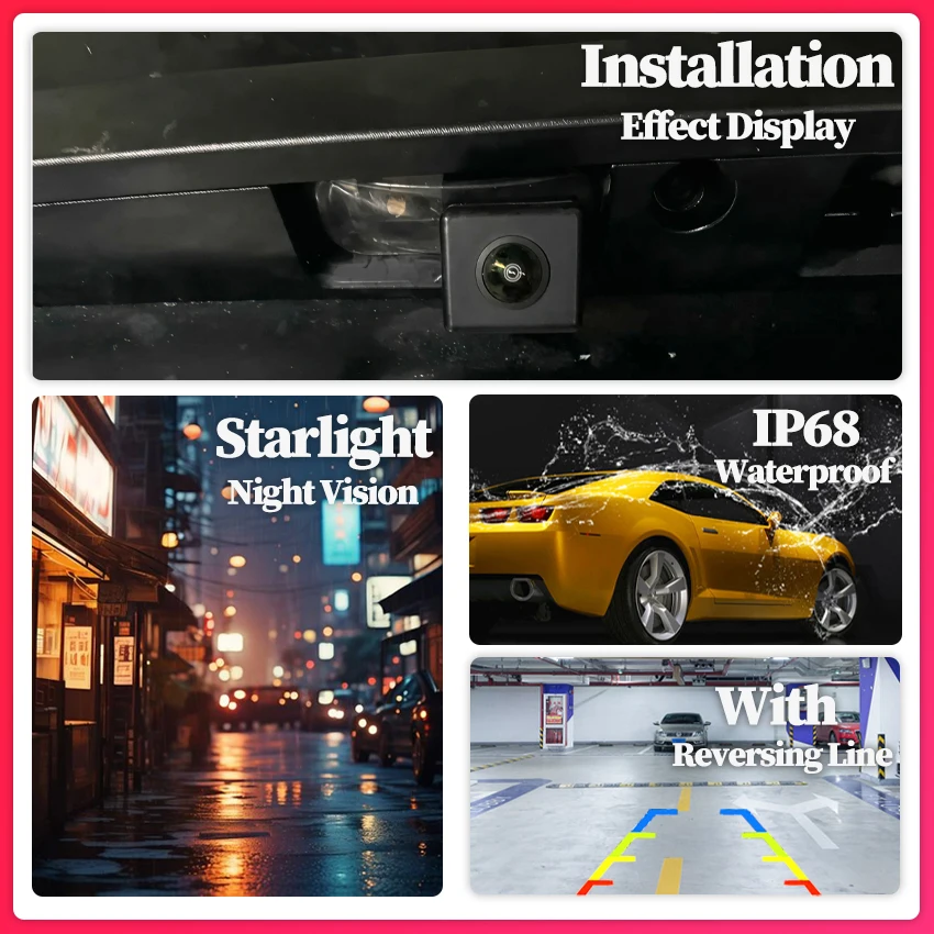 Telecamera posteriore per auto per Volvo XC60 2007~2011 2012 2013 2014 2015 2016 2017 2018 2019 2020 Full HD CCD impermeabile di alta qualità - immagine 3
