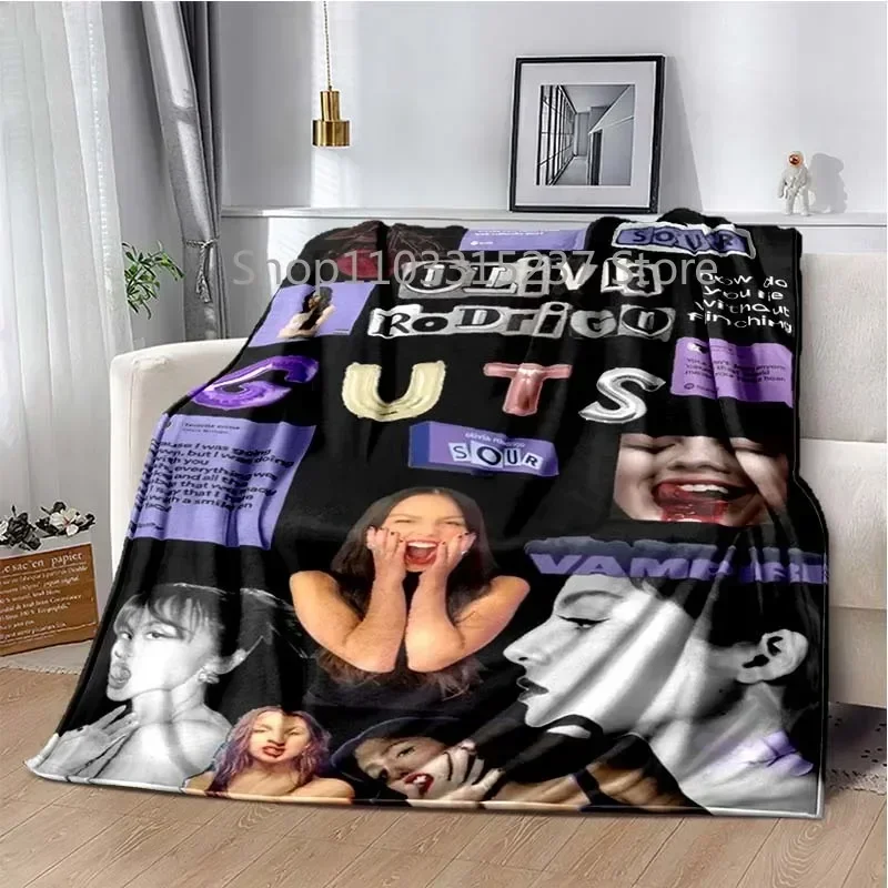 Music Blanket Olivia-Rodrigo SOUR,cosplay Soft Warm Yoga Throw Blankets,Sofa Bed Bedroom,Valentine's Day Fans Gift,Tapestry 5