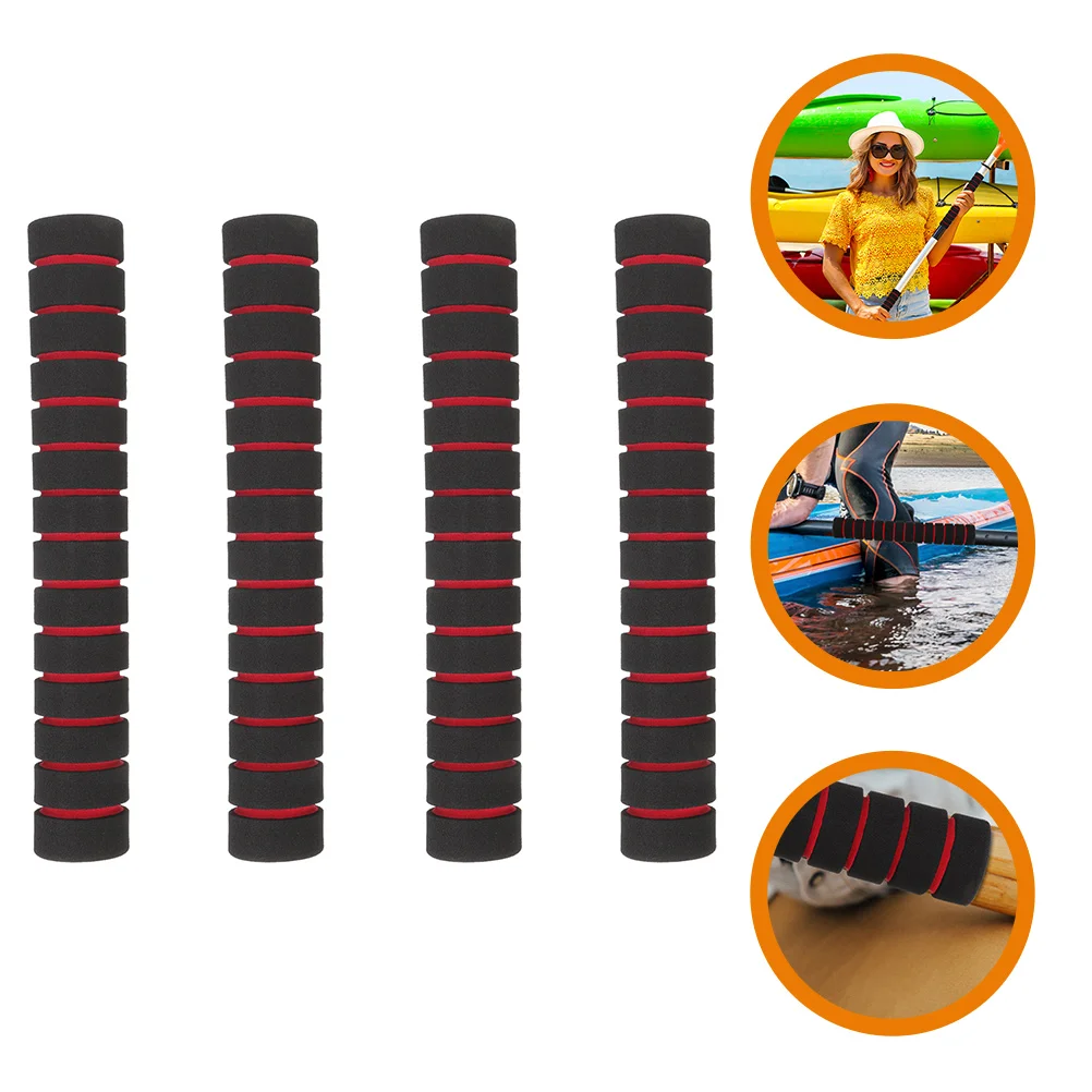 

2 Pairs Anti-slip Cover for Paddle Kayak Protector Handle Grip Grips Pole Rod Protective Extended Section