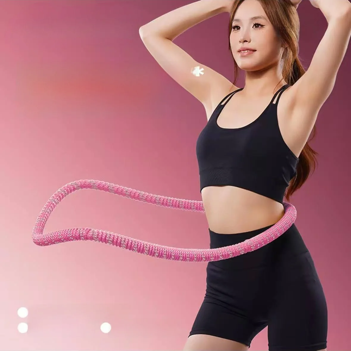 조용하고 손상 없는 스프링 훌라후프, 무게추가 있는 허리 슬리밍 성인용 복부 슬리밍 기구, 피트니스 운동 요가 용품