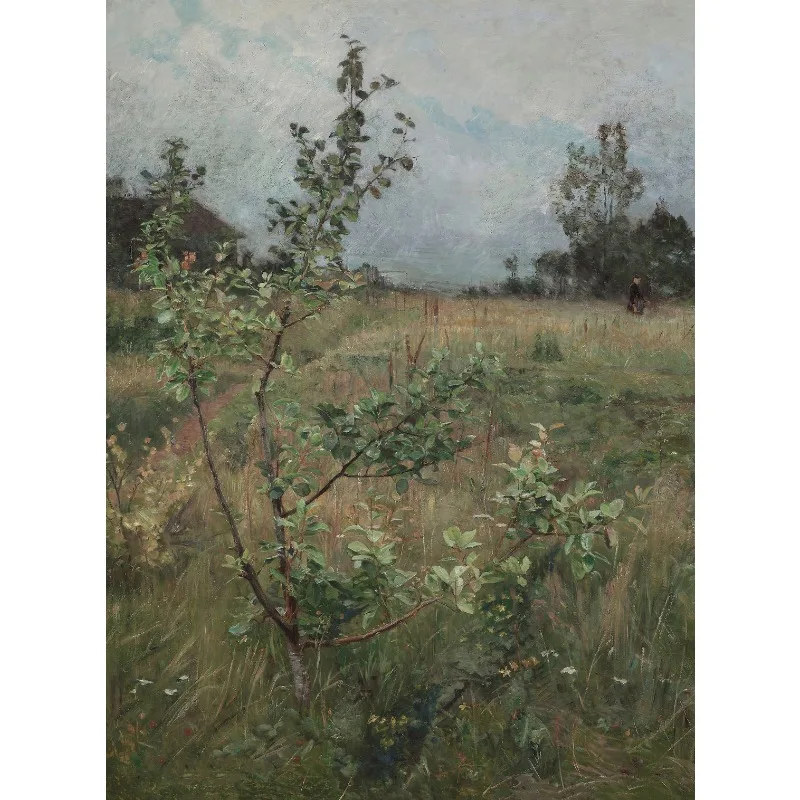 Vintage French Country Meadow Canvas Painting Wall Art