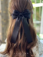 Barrette à cheveux en tissu style coréen pour femmes et filles, nœud en ruban, pince à ressort, accessoires capillaires féminins 5