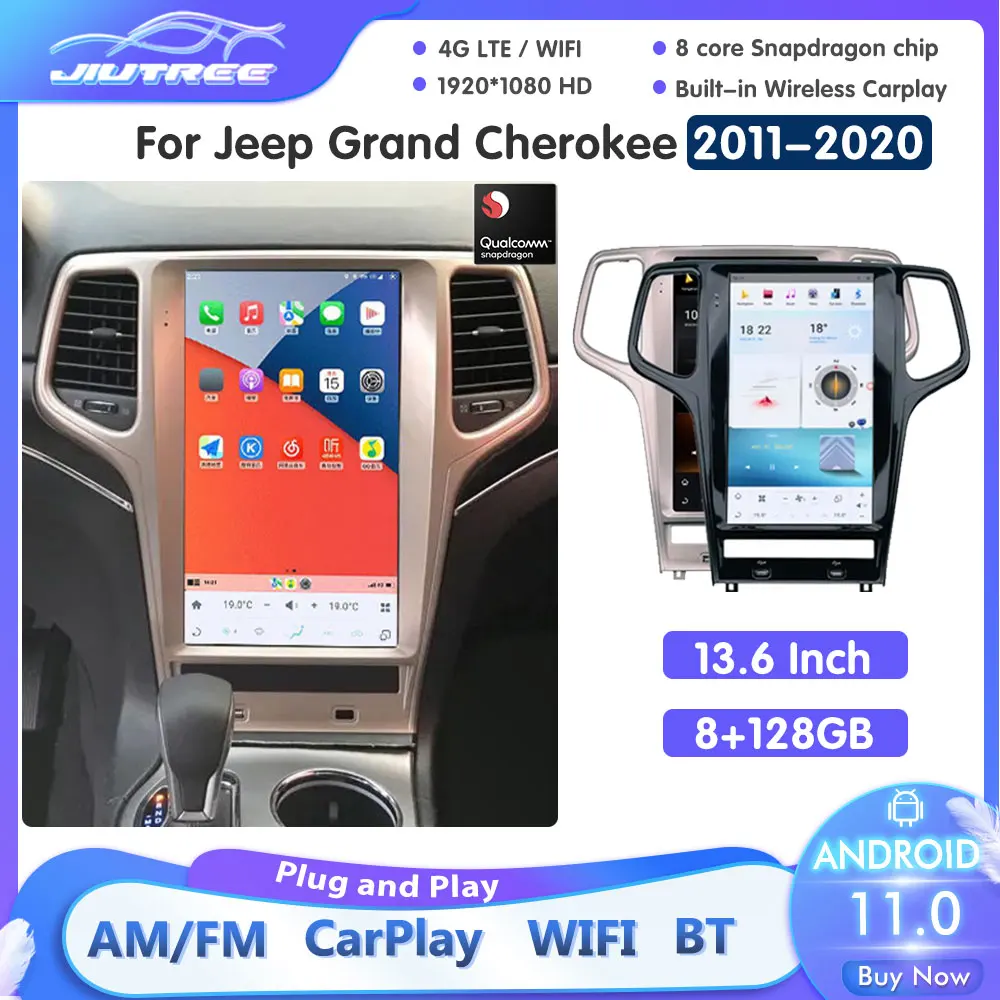 

13.6 inch Android 11.0 For Jeep Grand Cherokee 2011-2020 Car Radio Audio Car GPS Navigation Head Unit Multimedia DVD Player