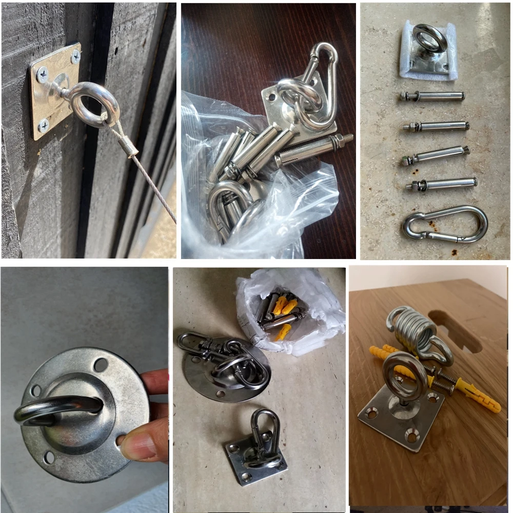 304 Stainless Steel Ceiling Hanging Kit Anchor Suspension Bracket Hook Hanger For Yoga Hammock Sex Swing Hanging Chair Sandbag