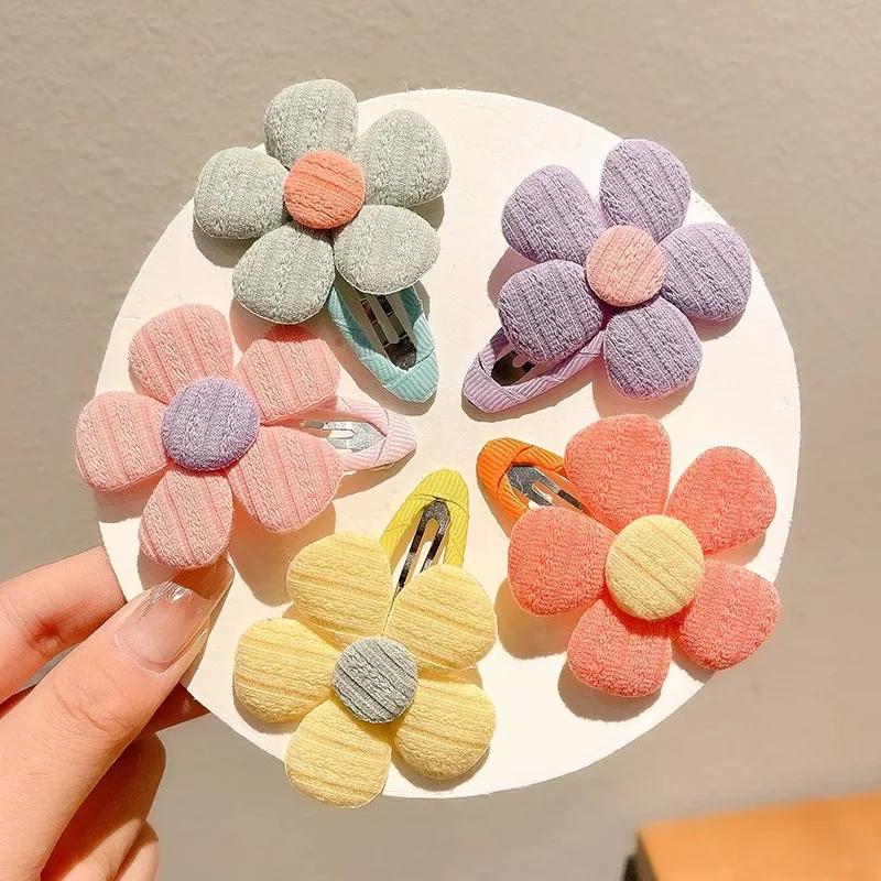 Korean Style Hair Clips Girls Cute Flowers Hair Accessories Candy Color Style Hair Clips Toddler Hair Wear Headdress 2