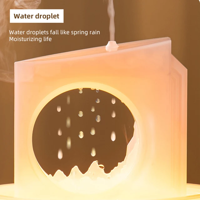 Rain Clouds Aroma Diffuser Air Humidifier Remote Control Ultrasonic Fragrance Atomizer with LED Nightlight Zen Raindrop Diffuser 6