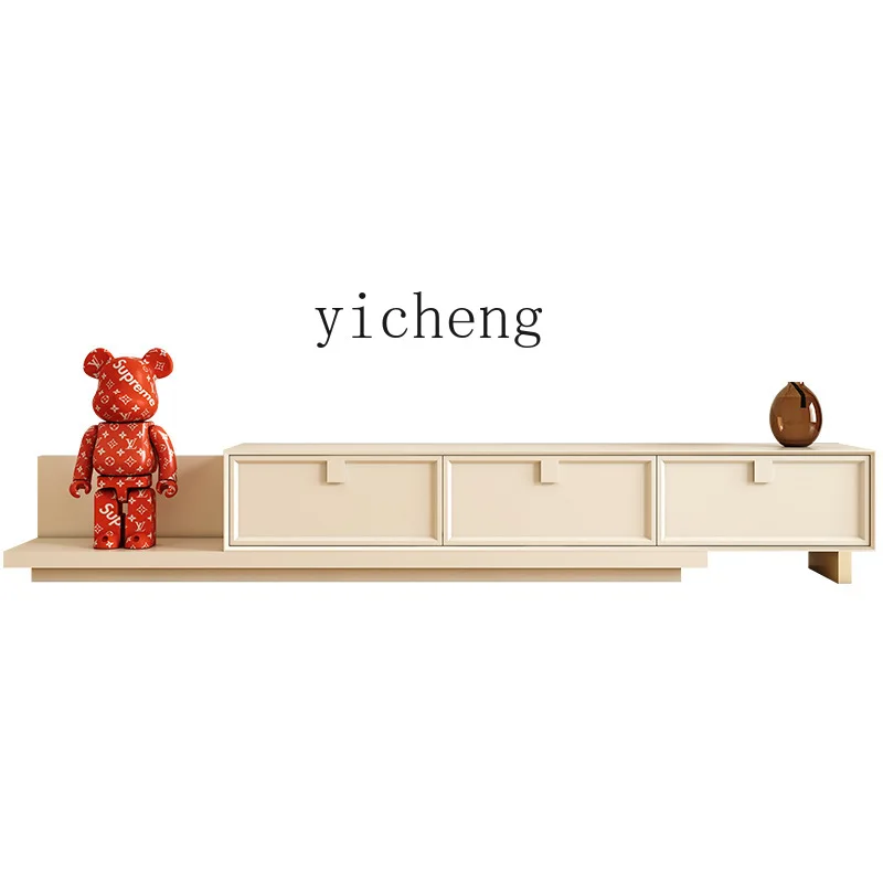 

Xl TV Cabinet Solid Wood Household Coffee Table Combination Floor Wall Retractable Side Cabinet