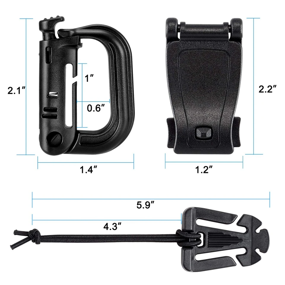 32 Pcs Attaches Tactiques Molle, Attaches Tactiques Molle