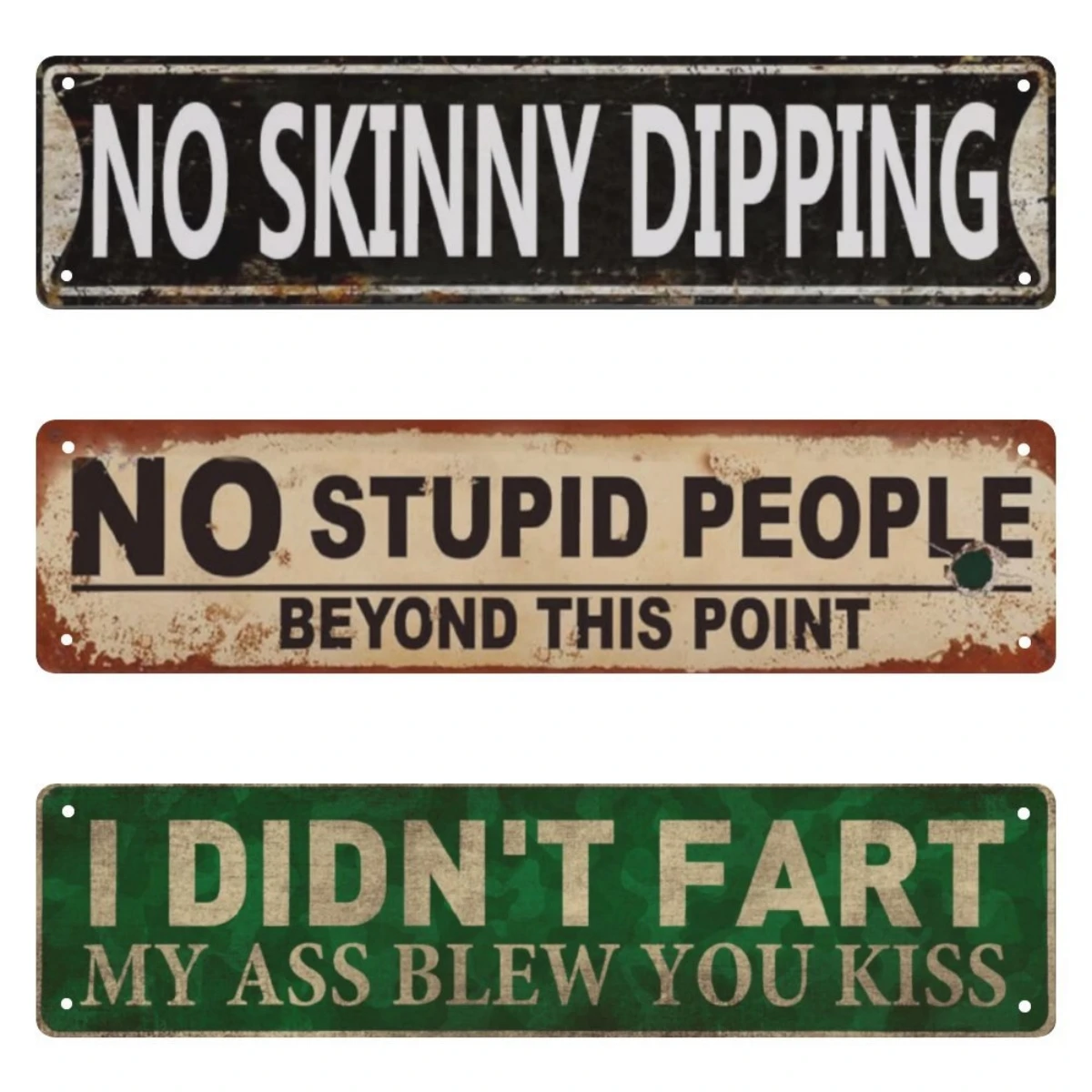 

Metal Signs No Skinny Dipping Tin Signs Vintage Bar Club Cave Home Kitchen Wall Art Decor Funny Signs Decor 16x4 Inch