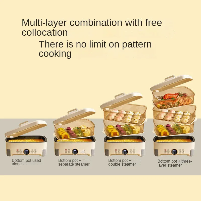 6-36L Electric Steamer Large Capacity Stainless Steel Steamer Reservable Household Intelligent Multi-function Electric Hot Pot 6