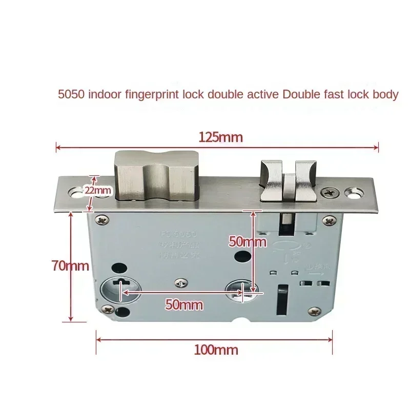 6pcs Metal Stainless Steel Electronic Lock Body 5050 Mortise For Tuya Face Recognition Fingerprint Smart Door Lock