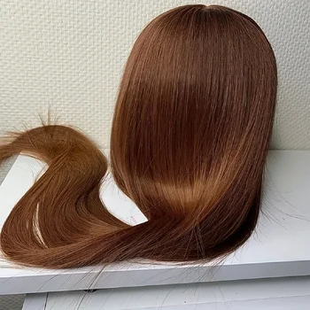 #4 Colored Human Hair Wigs 13x4 Chocolate Brown Bone Straight HD Lace Front Wig 34 Inch Lace Frontal Wig Human Hair Pre Plucked 1