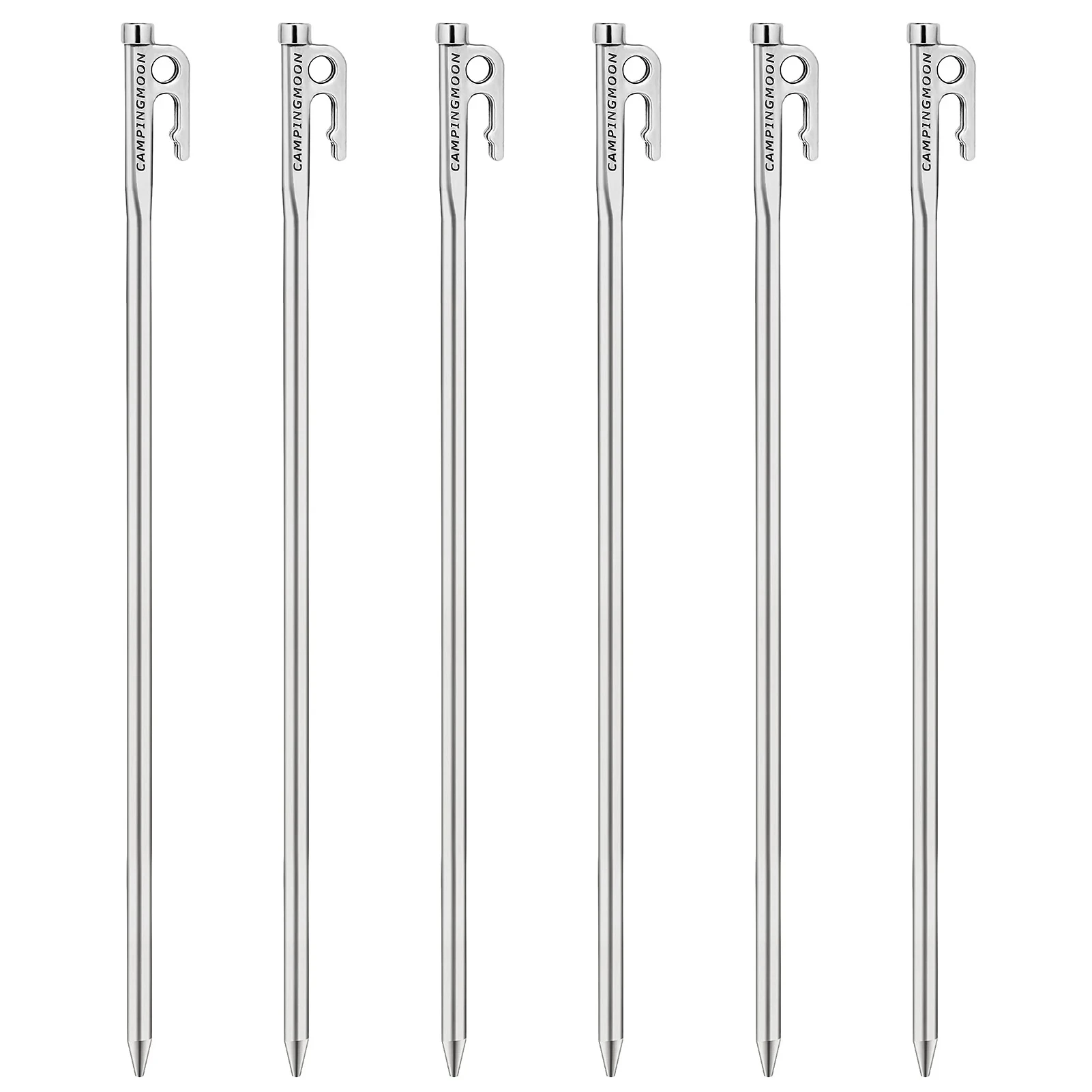 Campingmoon R40-6 Robuste Zeltheringe aus Stahl mit Haken- und Lochdesign für Outdoor-Rucksacktouren, Campingzeltüberdachung – Detail 10