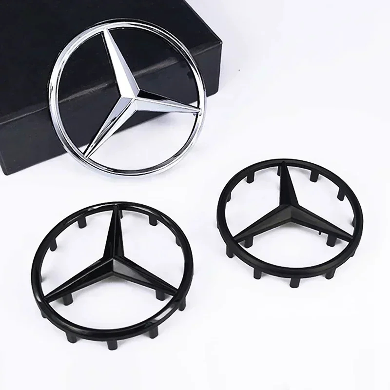 1개 52mm 57mm 자동차 스티어링 휠 배지 엠블럼 스티커 메르세데스 벤츠 AMG W204 W205 W212 W213 W221 W177 W246 GLA GLC CLA A 클래스