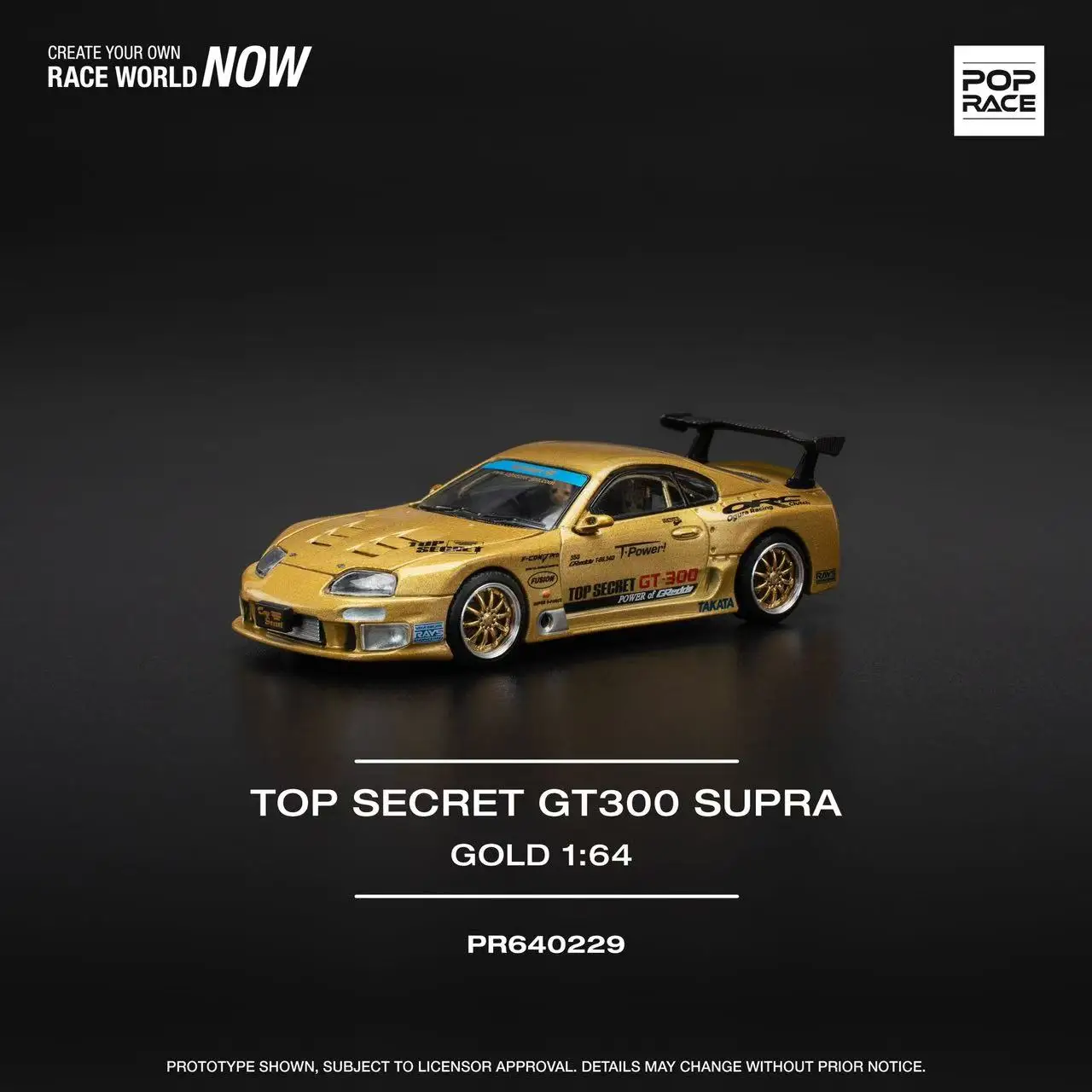 Pop Race 1:64 TOP SECRET GT300 SUPRA Odlewany model