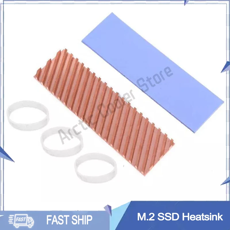 

Copper M.2 SSD Heat Sink NVME NGFF M2 2280 Solid State Hard Disk Heatsink B80 Thin Cooler Radiator For Computer Notebook Cooling