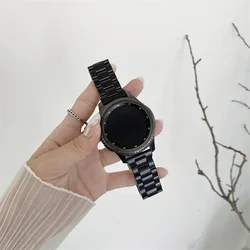 Resin Smartwatch Strap - 20mm/22mm Adjustable Bracelet - 22mm watch band (Black)