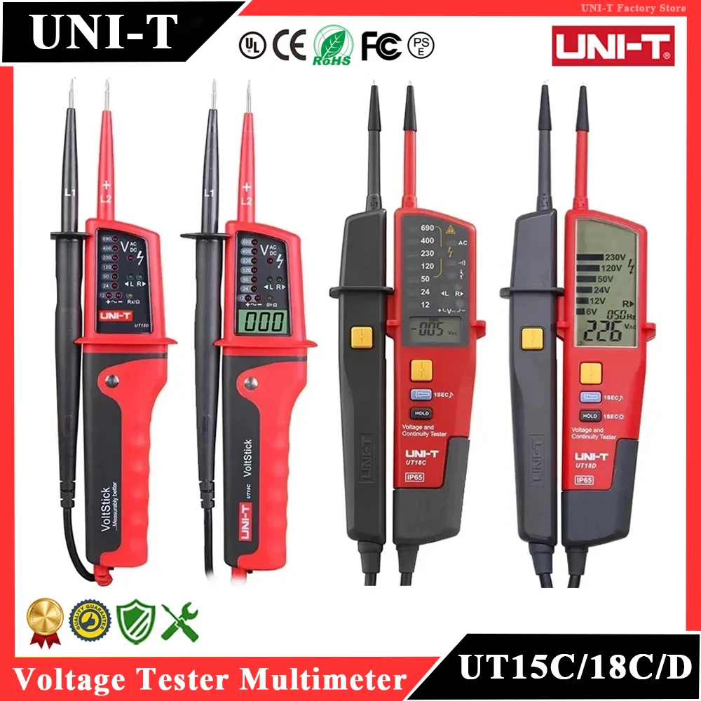 UNI-T-UT15C-UT18C-UT18D-Voltage-Tester-Probe-Volt-Indicator-Meter-Phase ...