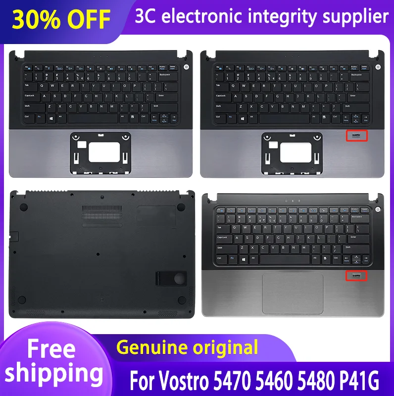 Nuovo Originale Per Dell Vostro 5470 Custodia Per Notebook 5470 5460 5480 Serie P41G Poggiapolsi Per Laptop/Base Inferiore Custodia Inferiore Nera