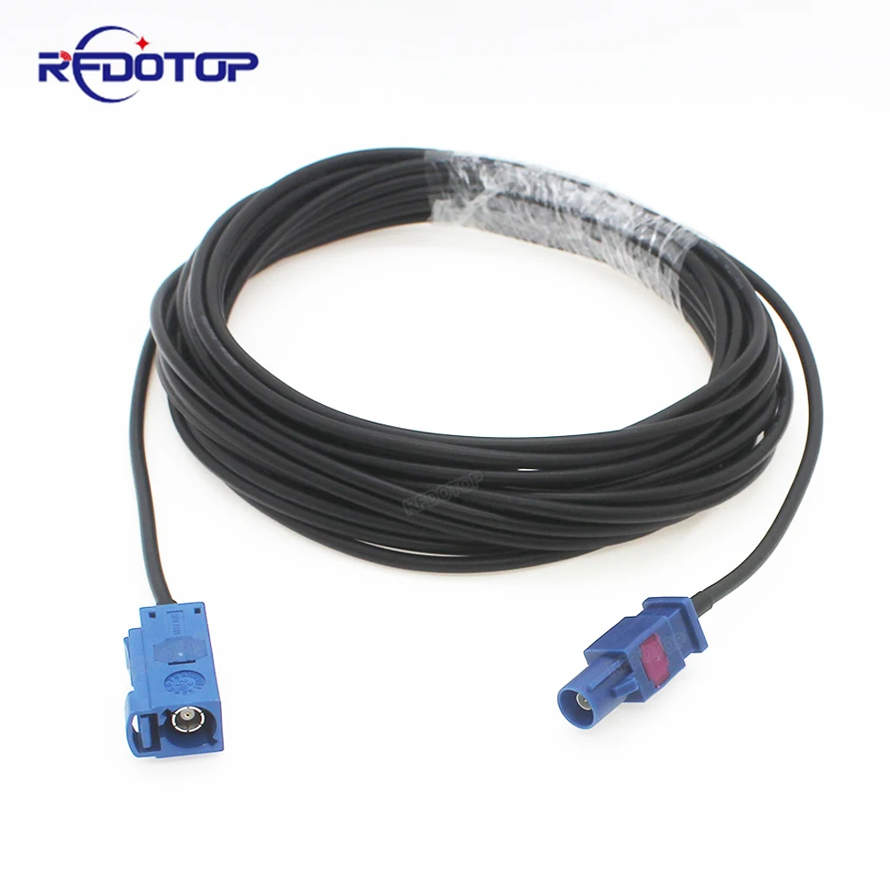 

Blue Fakra C RG174 Cable Male Female GPS Antenna Extension Cord RF Coaxial Pigtail for Car GPS Telematics Navigation RAL5005