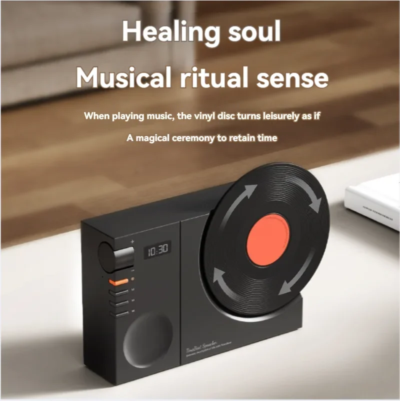 

Portable Bluetooth 5.3 Speaker Creative Desktop High-Definition Sound Quality INS Retro Subwoofer Outdoor Wireless Clock Speaker