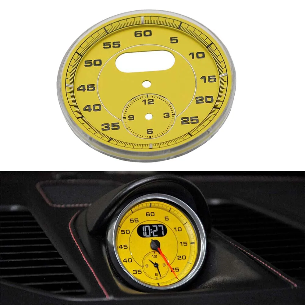 

Yellow Dial Clock Gauge Chrono ForPorsche 911 Panamera Cayman For For Boxster Accessories