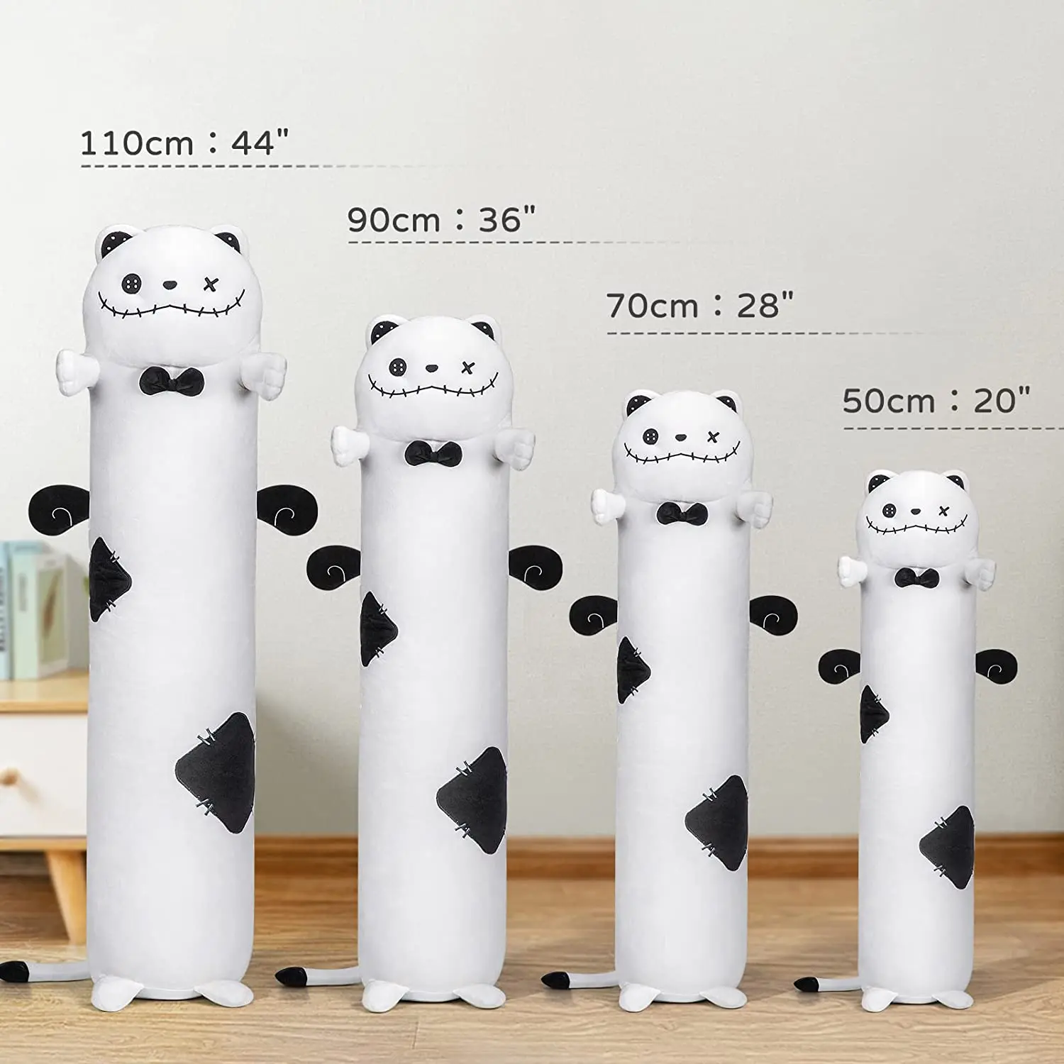 Cute Bear Squishy Plush Animal Cylindrical Body Decorative Pillow, Soft  Cartoon Hugging Toy Pillow,8inches