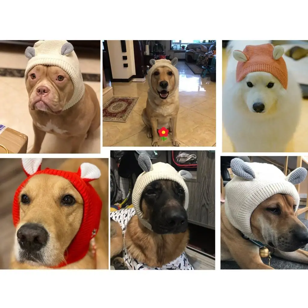 Funny Puppy Winter Warm Headwear Dogs Comfort Hat for Small Medium Dogs