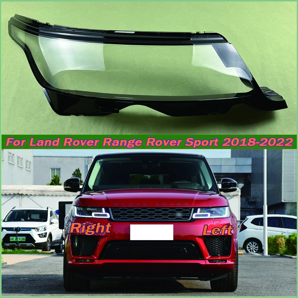 

For Land Rover Range Rover Sport 2018-2022 Headlight Cover Transparent Lampshade Headlamp Shell Plexiglass Replace Original Lens