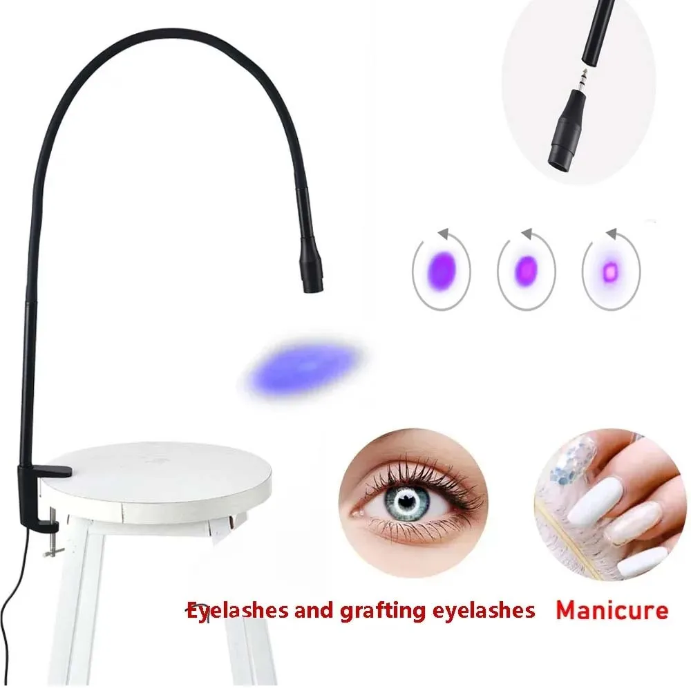 5W USB UV Ultraviolet LED spotlight adjustment Curing Lamp nail polish curing Eyelash Grafting eyelashes Glue Curing