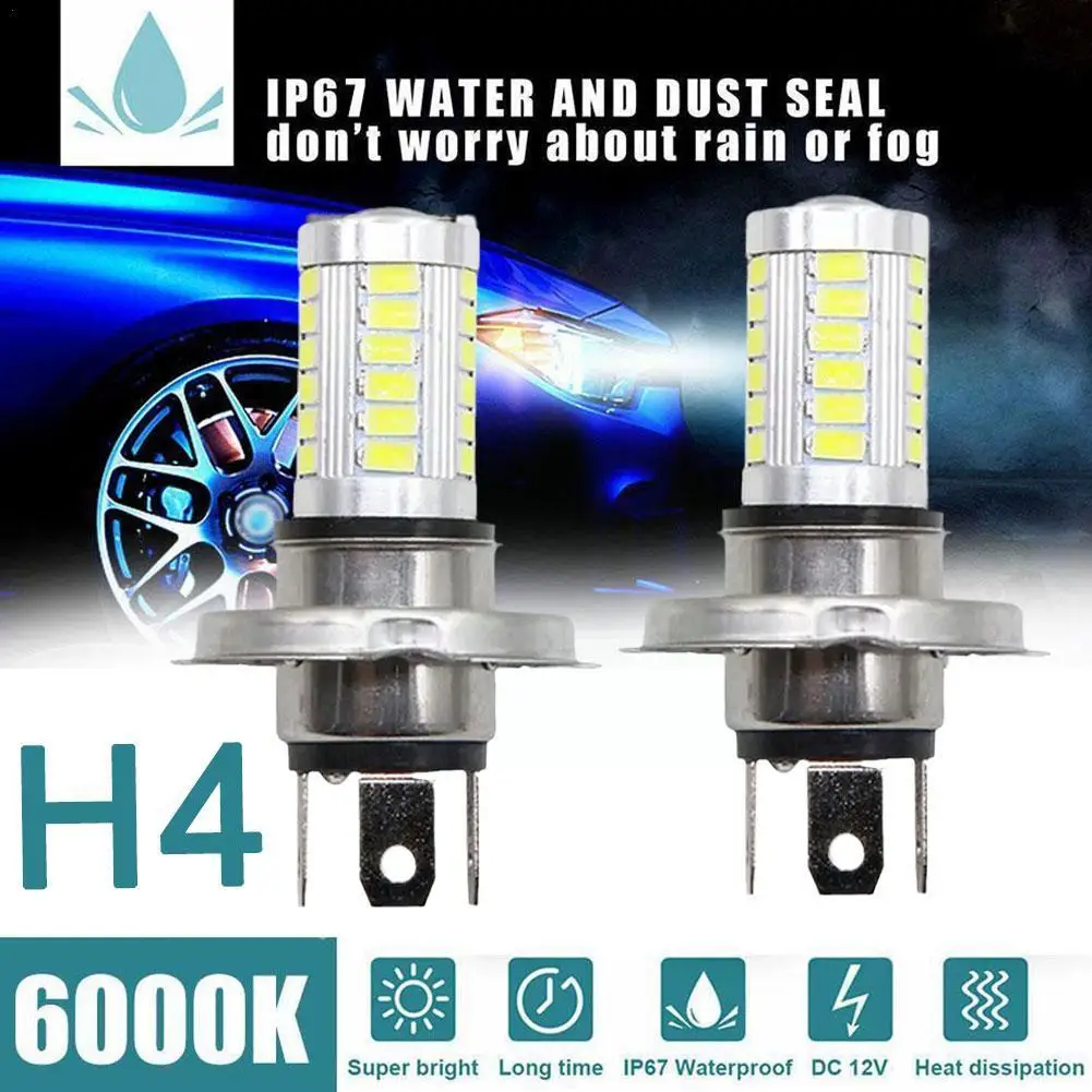 

Car Led Fog Light H4 Brake Reversing Light Super Bright Low Headlight Motorcycle Accessories Consumption Headlight Energy L F1R6