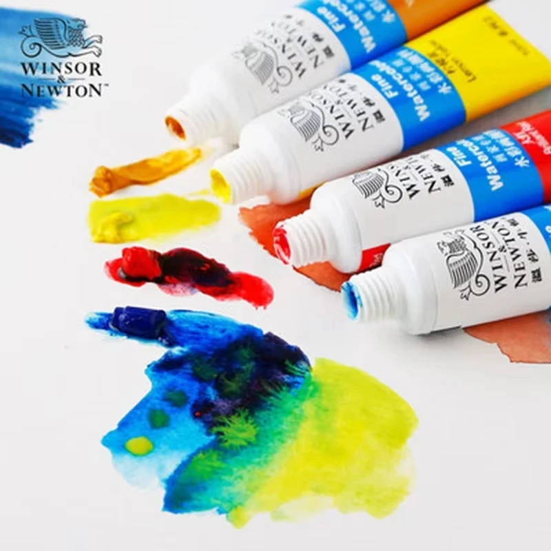WINSOR & NEWTON 전문 수채화 그림 페인트 아티스트 학생을위한 좋은 부드러운 고품질 12/18/24/36 색상 10ML