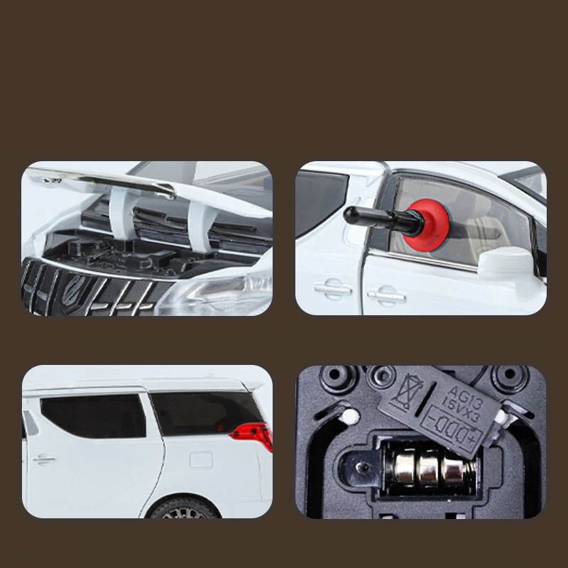 1/24 TOYOTA Alphard MPV Van Diecast Toy Car Model Vehicle