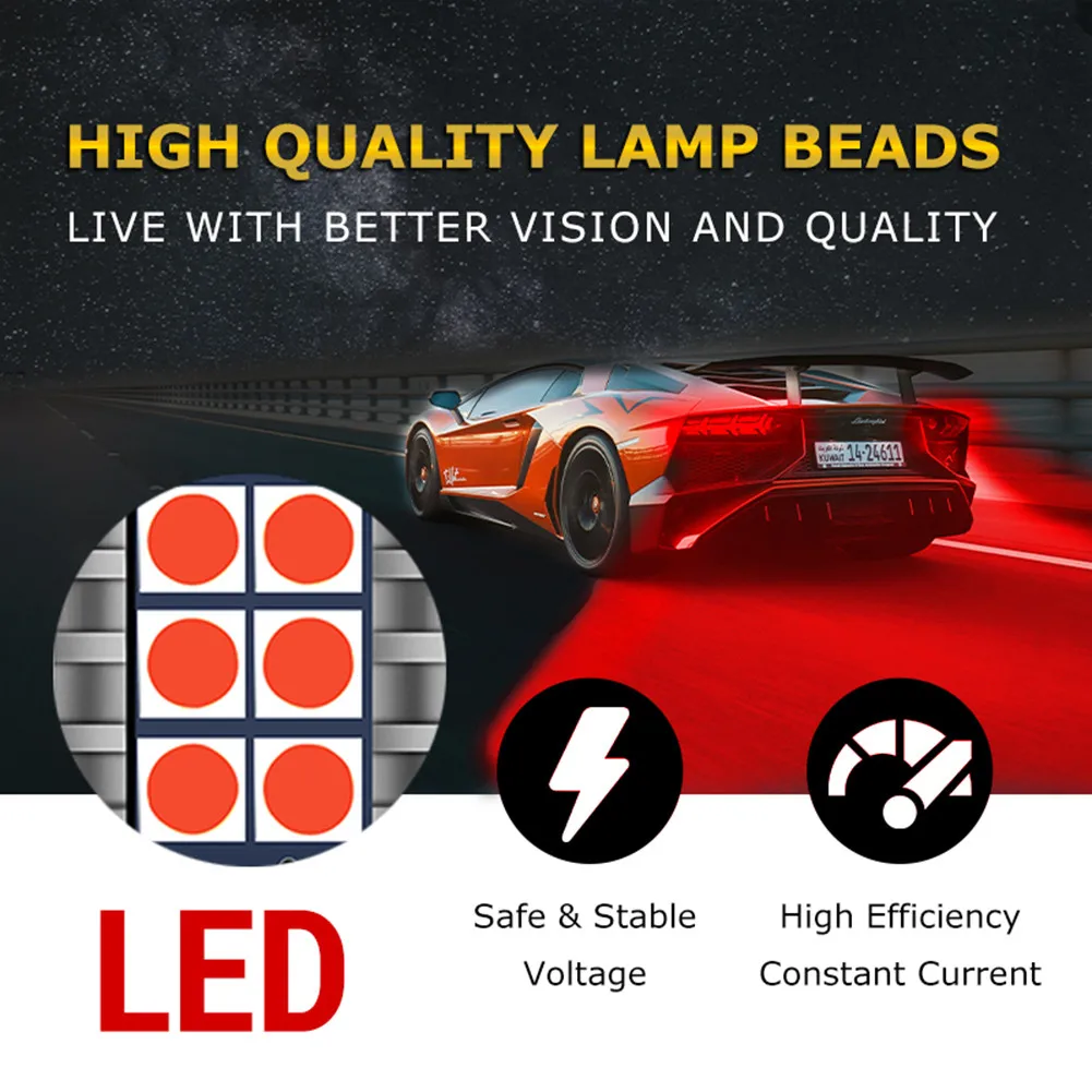 

LED Strobe 5 Times Stop Bulb Tail Blinking Light Turn Signal Lamp 1157 T20 1156 Car Automobiles Accessories